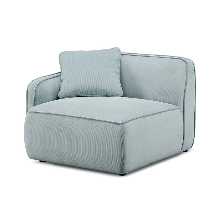 Travie Performance Corduroy Velvet Corner Chair