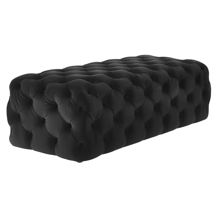 Kaylee 49" Performance Velvet Tufted Jumbo Ottoman