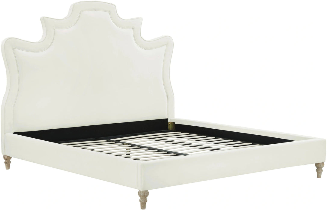 Serenity Cream Performance Velvet Bed