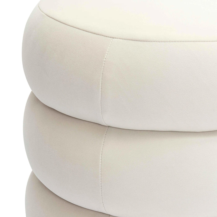 Stefanie Performance Velvet Ottoman
