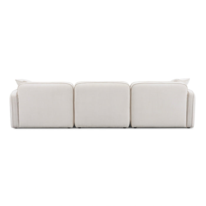 Travie 112" Performance Corduroy Velvet Modular Sofa