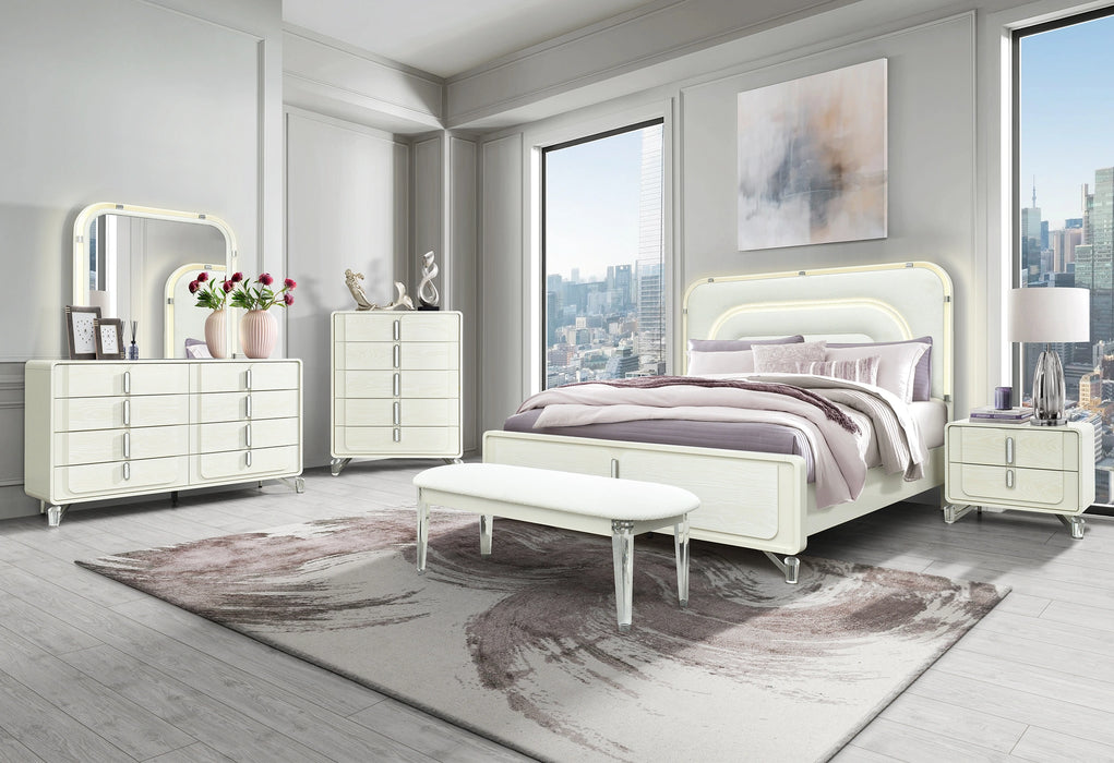 Lyra Beige Mirror with LED
