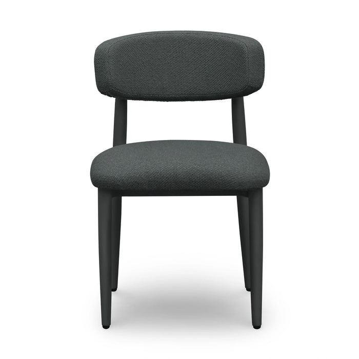 Annika Textured Contract-Grade Fabric Outdoor Dining Side Chair