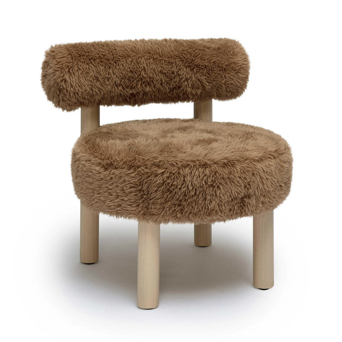 Carmel Contract-Grade Vegan Shearling Accent Chair