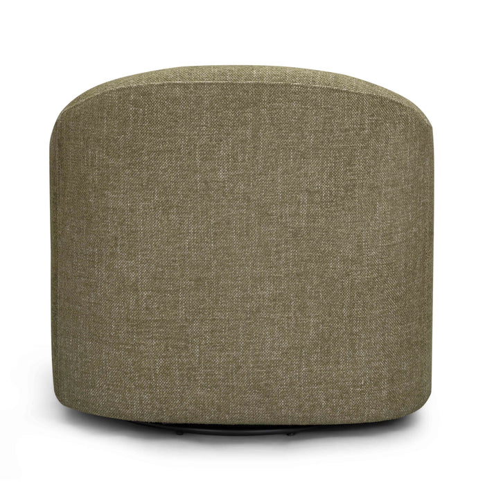 Thao Contract-Grade Basketweave Fabric Swivel Accent Chair