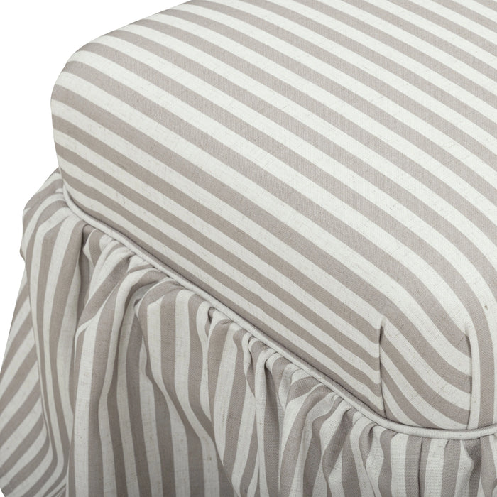 Gertrude Performance Linen Skirted Ottoman