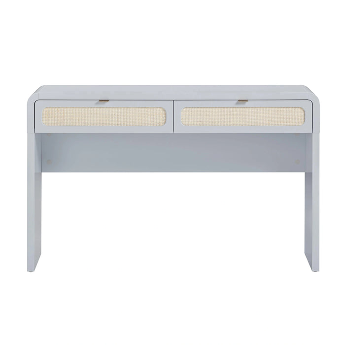 Patty 48" Rattan 2-Drawer Console Desk