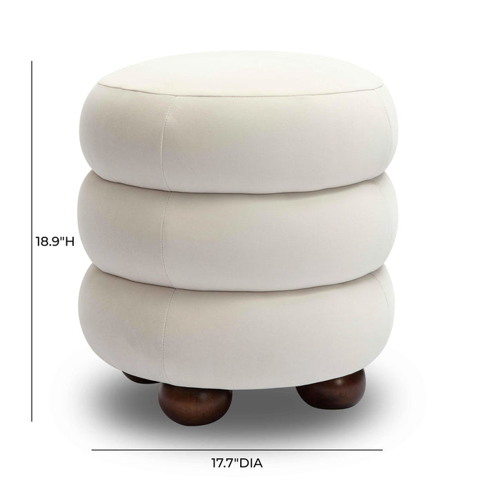 Stefanie Performance Velvet Ottoman