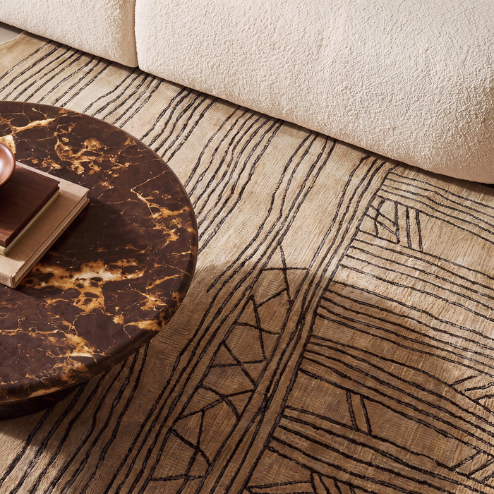Daphne Natural Hand Tufted Wool Area Rug 5'X8'