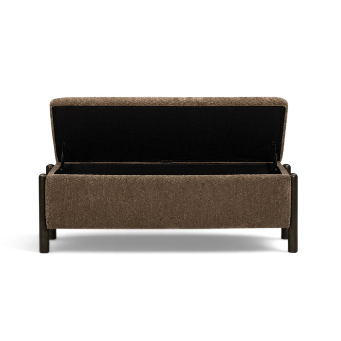 Abby 52" Nubby Fabric Storage Bench