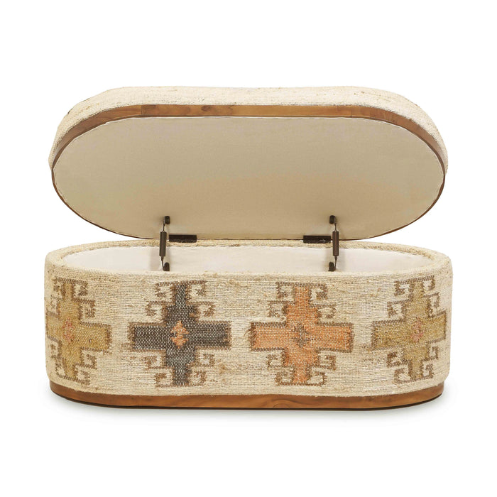 Olivier Oval Storage Ottoman