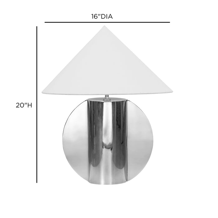 Geo Chrome Table Lamp