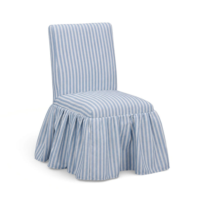 Gertrude Striped Performance Linen Skirted Dining Chair