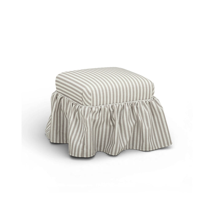 Gertrude Performance Linen Skirted Ottoman
