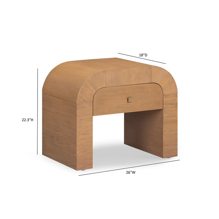 Hump 26" Arched Nightstand With Drawer