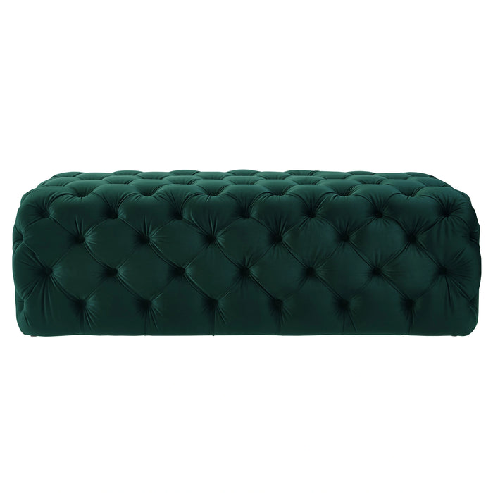 Kaylee 49" Performance Velvet Tufted Jumbo Ottoman