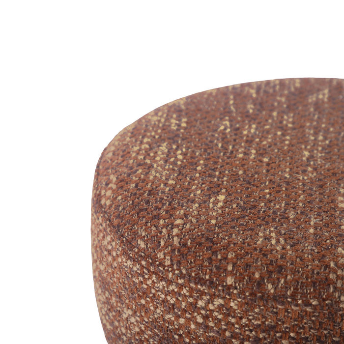 Claire Brown Checkered Boucle Stool