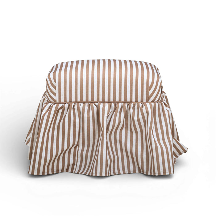 Gertrude Performance Linen Skirted Ottoman
