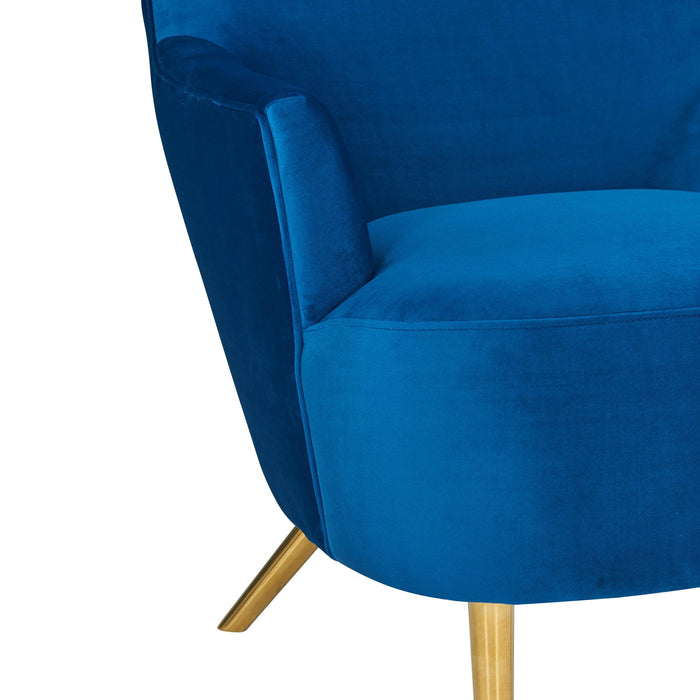Julia Velvet Wingback Accent Chair