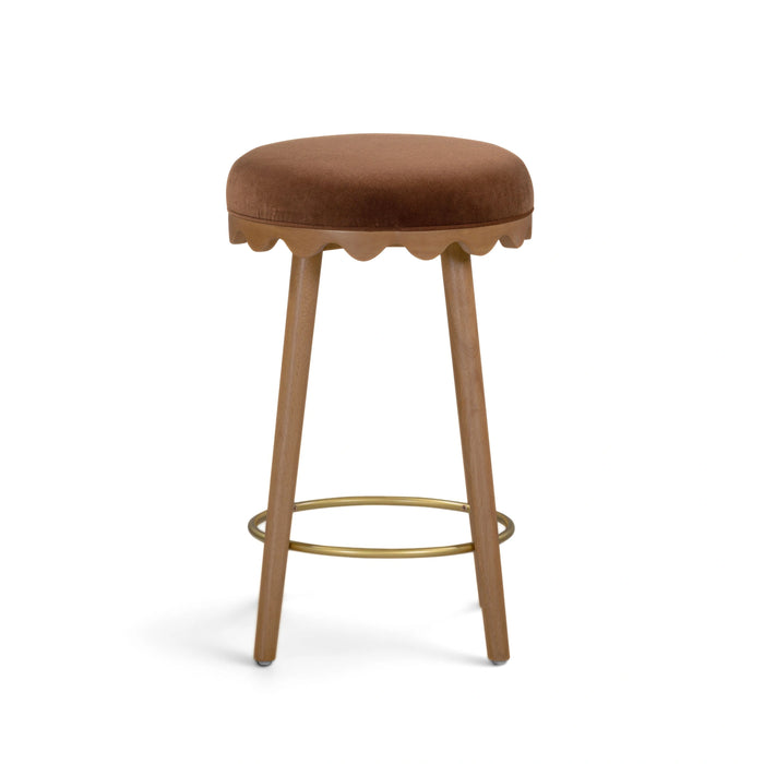 Oodle Performance Vegan Mohair Bar and Counter Stool