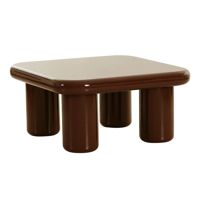 Memphis 33.5" Glossy Square Coffee Table