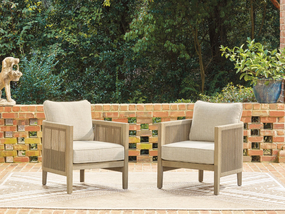 Spooners Cove Outdoor Lounge Chair with Cushion (Set of 2) - MR ZEE FURNITURE