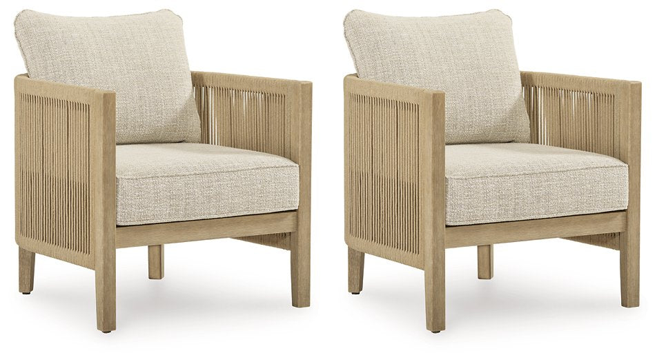 Spooners Cove Outdoor Lounge Chair with Cushion (Set of 2) - MR ZEE FURNITURE