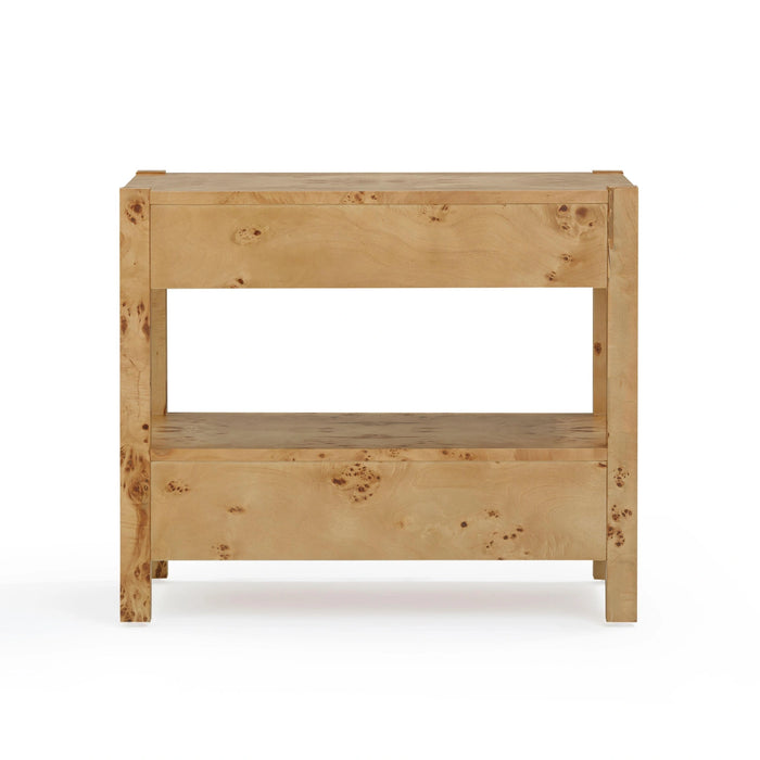 Brandyss 26" Burl 2-Drawer Nightstand