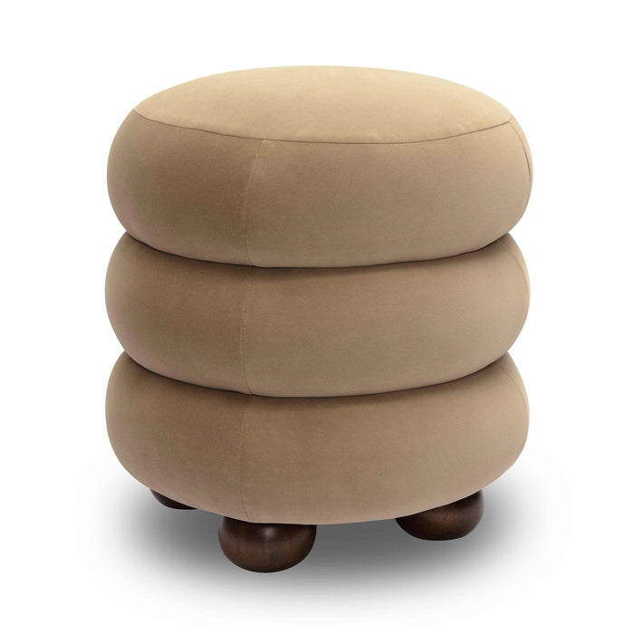 Stefanie Performance Velvet Ottoman