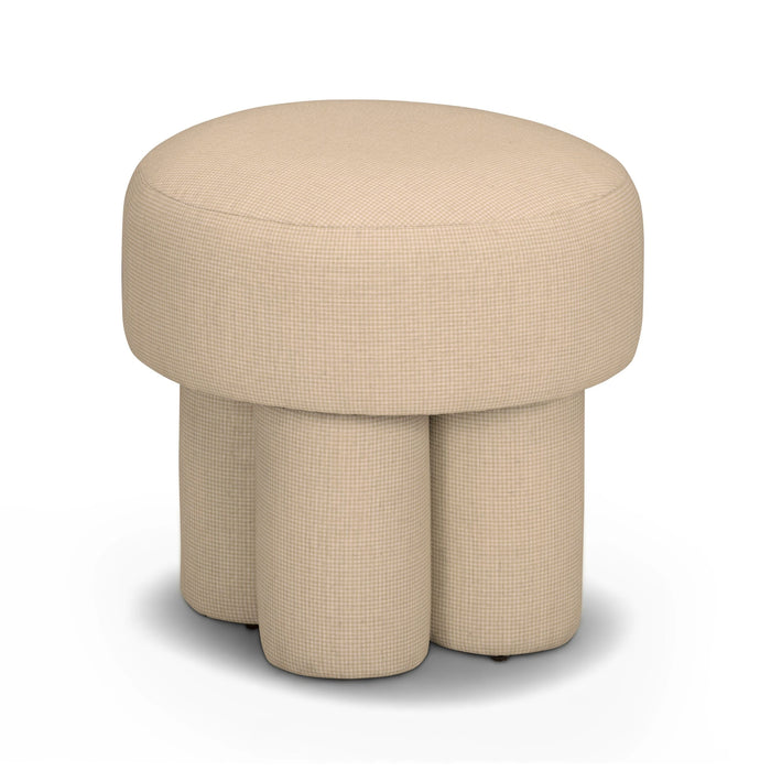 Masha Performance Linen Accent Stool