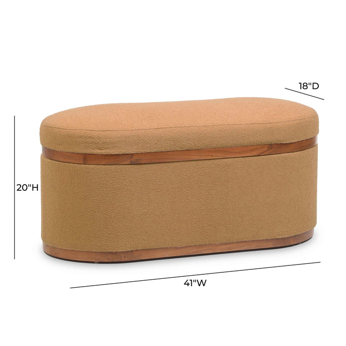 Olivier Oval Storage Ottoman