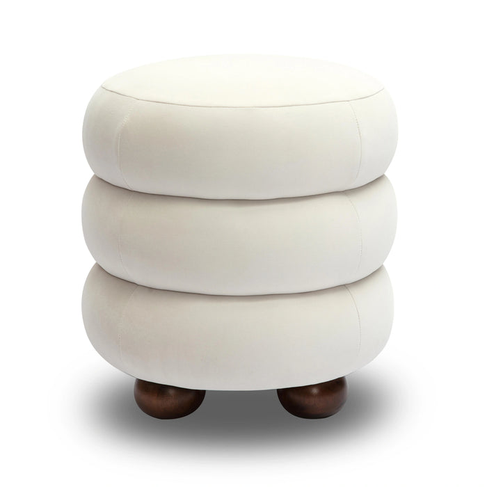 Stefanie Performance Velvet Ottoman