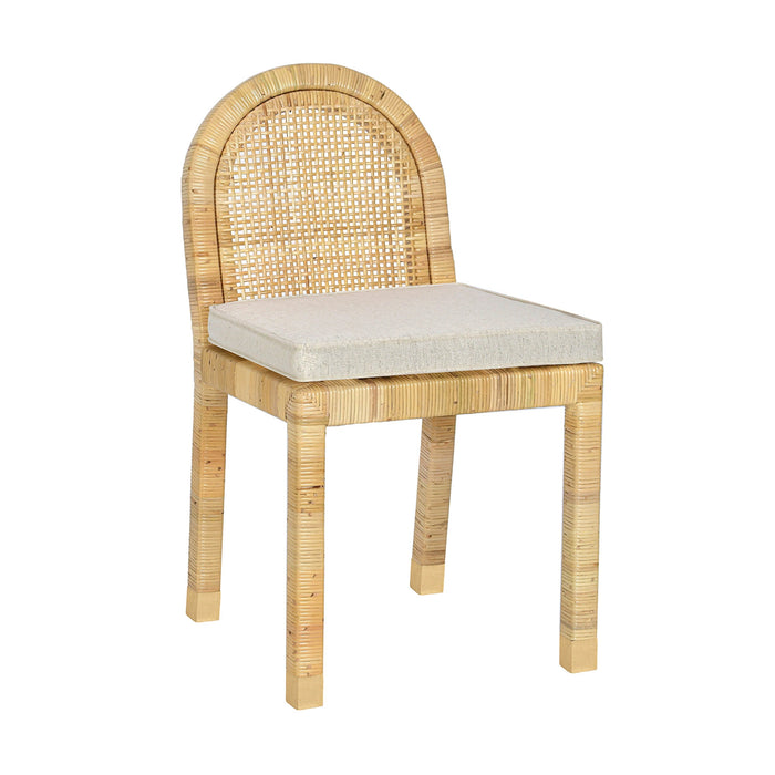 Amara Cream Contract-Grade Linen Dining Chair