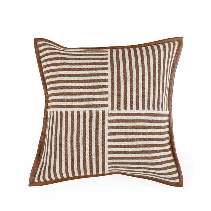 Kora 20" Cotton Jute Contract-Grade Throw Pillow