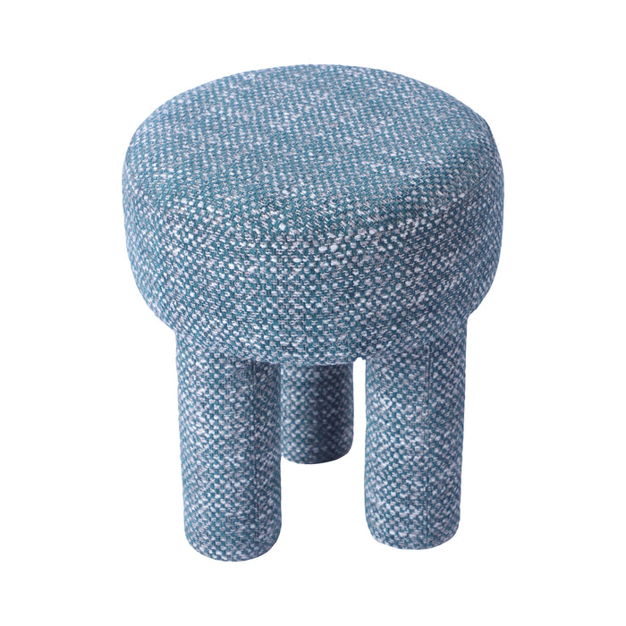 Claire Brown Checkered Boucle Stool