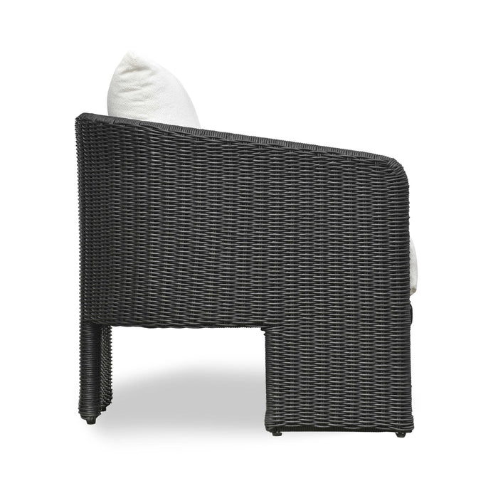 Alexa Rattan Performance Fabric Outdoor Accent Chair