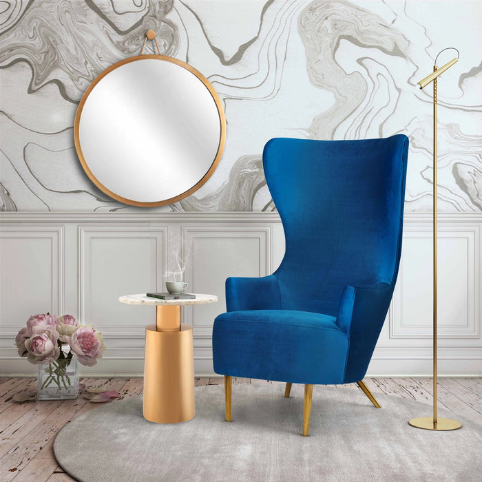 Julia Velvet Wingback Accent Chair