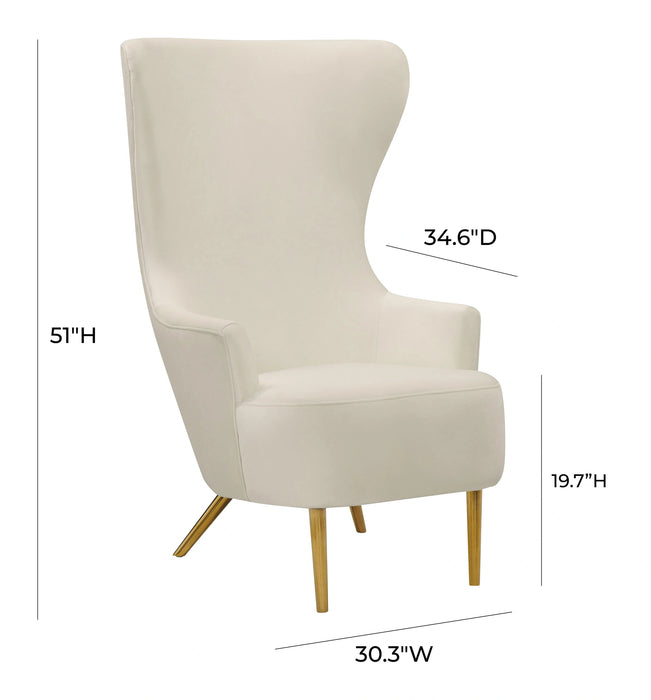Julia Velvet Wingback Accent Chair