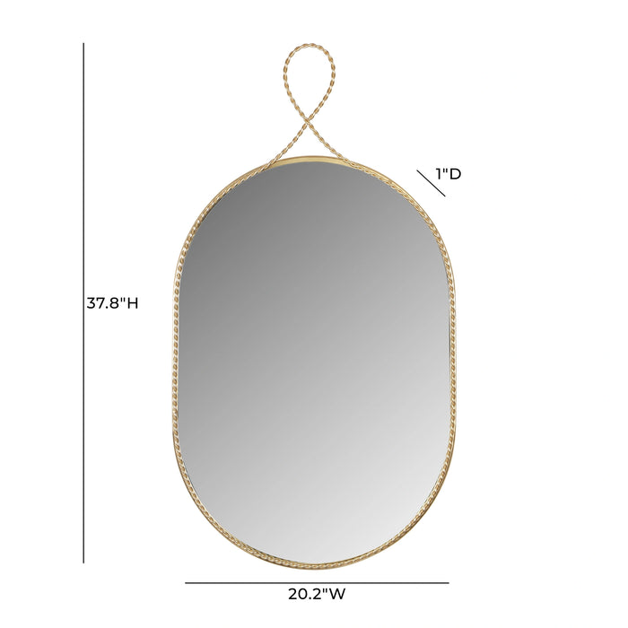 Ravina Braided Brass Wall Mirror