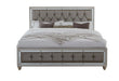 Riley Silver King Bed, Dresser, Mirror, 2 Nightstands and Chest