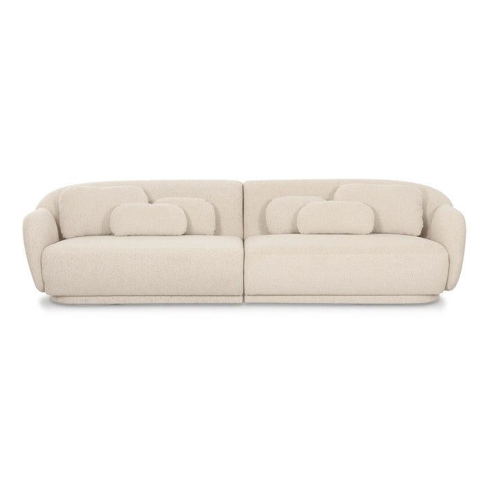 Misty 115" Cream Performance Boucle Modular Sofa