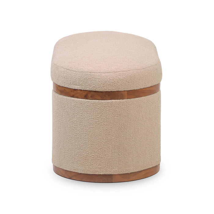 Olivier Oval Storage Ottoman